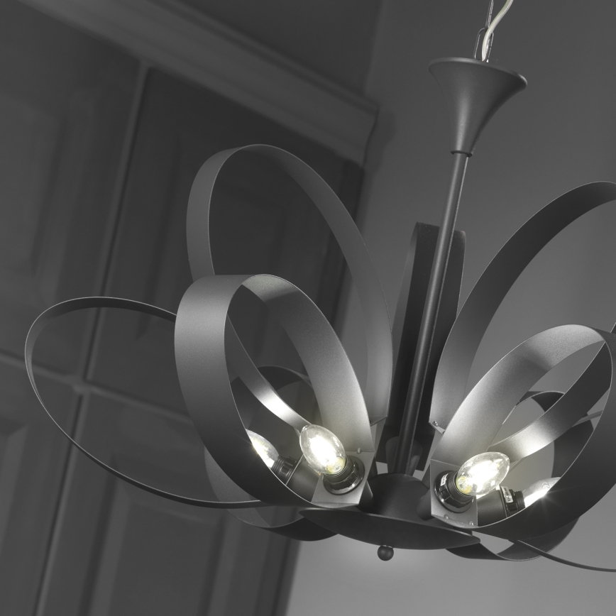 ONLI - Chandelier on a chain SERENA 9xE14/6W/230V black