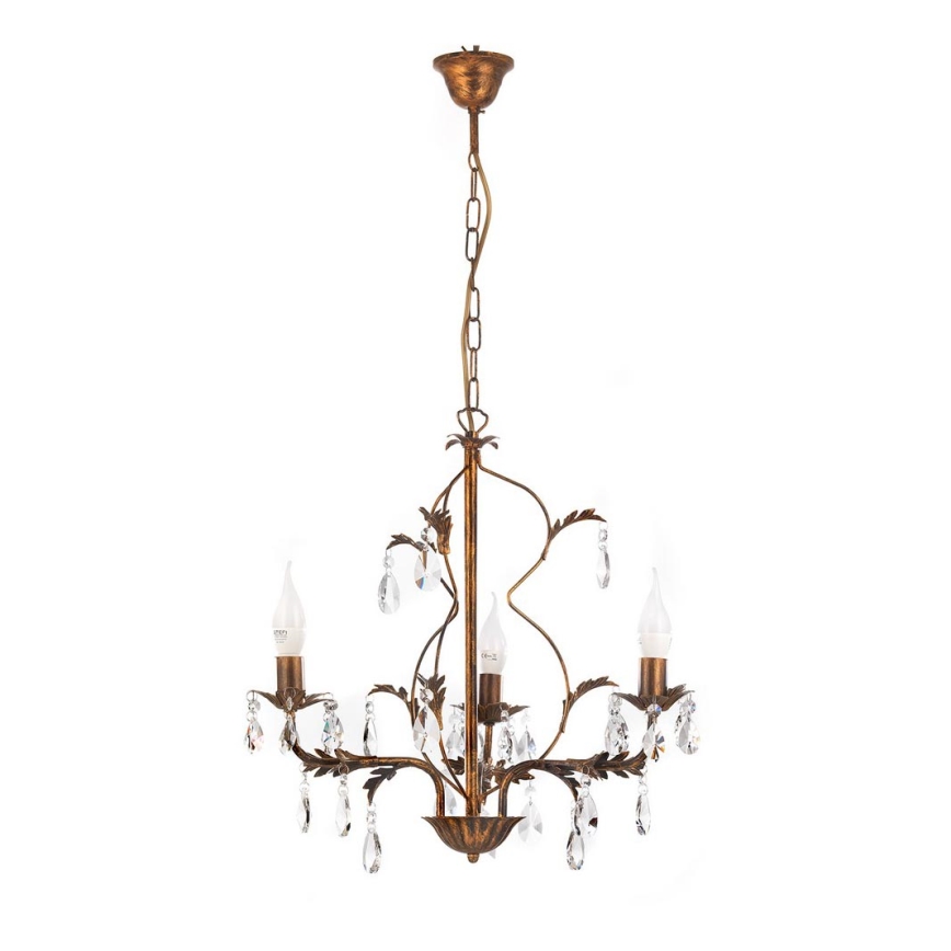 ONLI - Chandelier on a chain TERESA 3xE14/6W/230V bronze