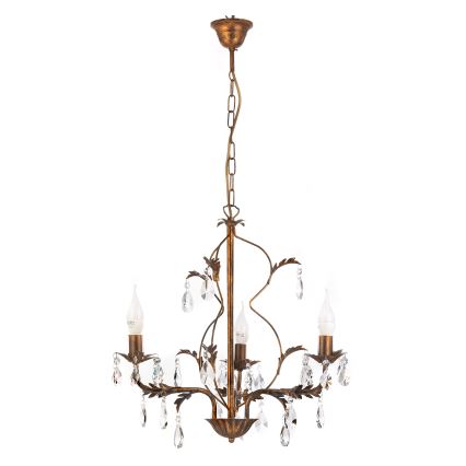 ONLI - Chandelier on a chain TERESA 3xE14/6W/230V bronze