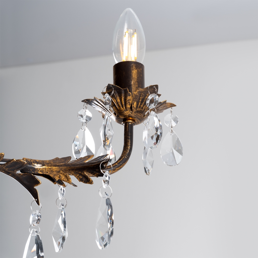 ONLI - Chandelier on a chain TERESA 3xE14/6W/230V bronze