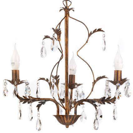 ONLI - Chandelier on a chain TERESA 3xE14/6W/230V bronze