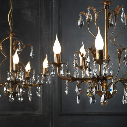 ONLI - Chandelier on a chain TERESA 5xE14/6W/230V bronze