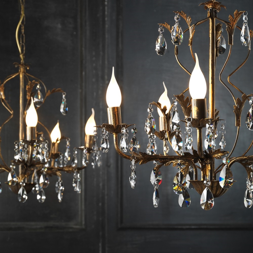 ONLI - Chandelier on a chain TERESA 5xE14/6W/230V bronze
