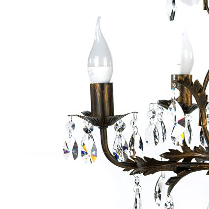 ONLI - Chandelier on a chain TERESA 5xE14/6W/230V bronze