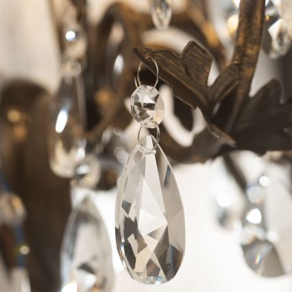 ONLI - Chandelier on a chain TERESA 5xE14/6W/230V bronze