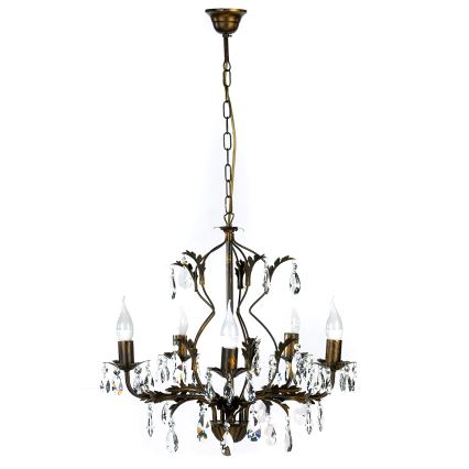 ONLI - Chandelier on a chain TERESA 5xE14/6W/230V bronze