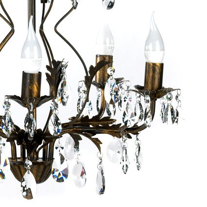 ONLI - Chandelier on a chain TERESA 5xE14/6W/230V bronze