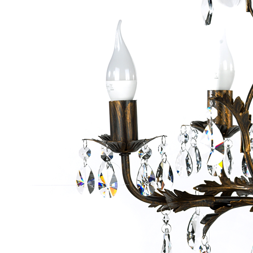 ONLI - Chandelier on a chain TERESA 5xE14/6W/230V bronze