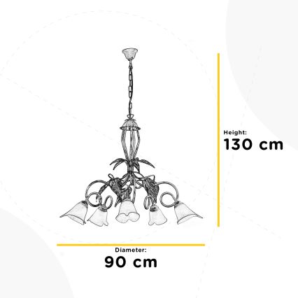 ONLI - Chandelier on a chain VANDA 5xE14/6W/230V