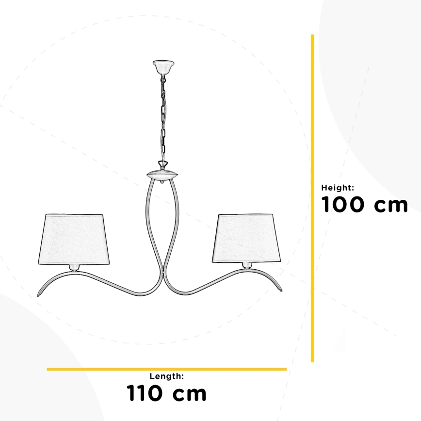 ONLI - Chandelier on a chain ZEN 2xE27/22W/230V