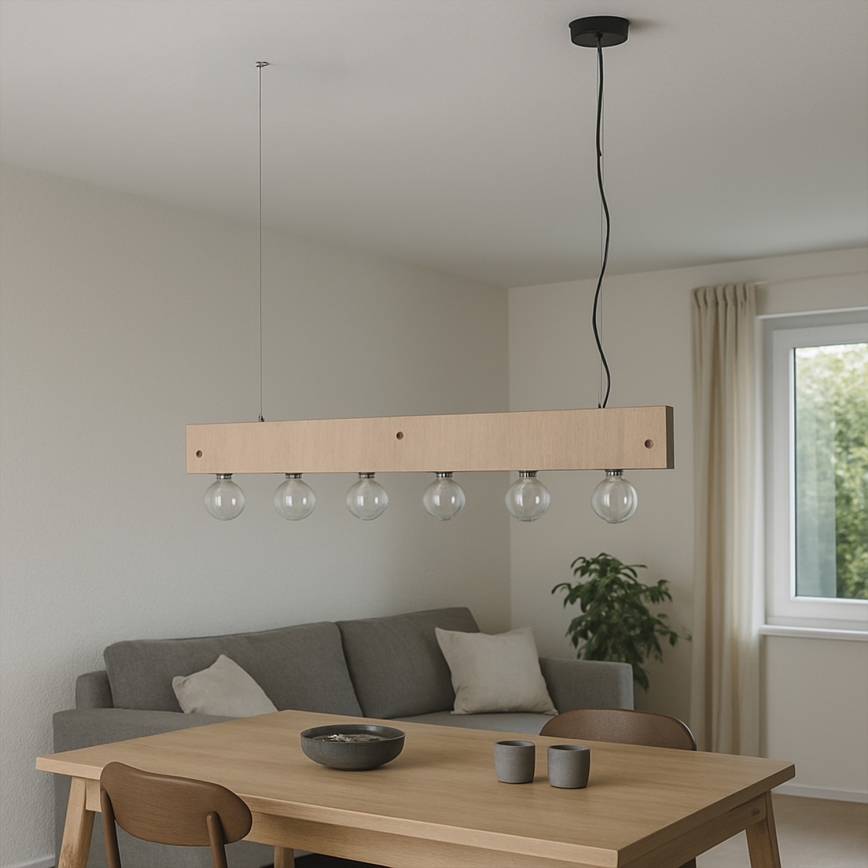 ONLI - Chandelier on a string ARGO 6xE27/22W/230V beige