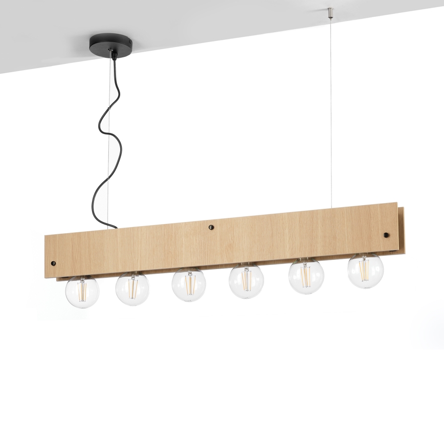 ONLI - Chandelier on a string ARGO 6xE27/22W/230V beige