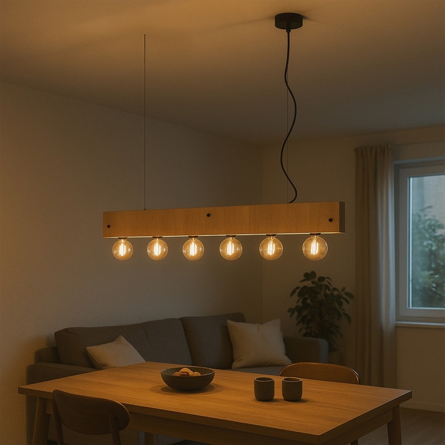 ONLI - Chandelier on a string ARGO 6xE27/22W/230V beige