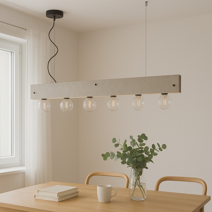 ONLI - Chandelier on a string ARGO 6xE27/22W/230V grey