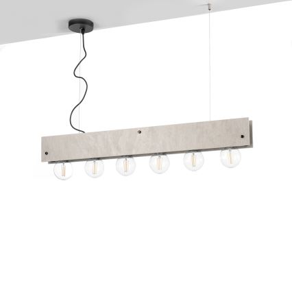 ONLI - Chandelier on a string ARGO 6xE27/22W/230V grey