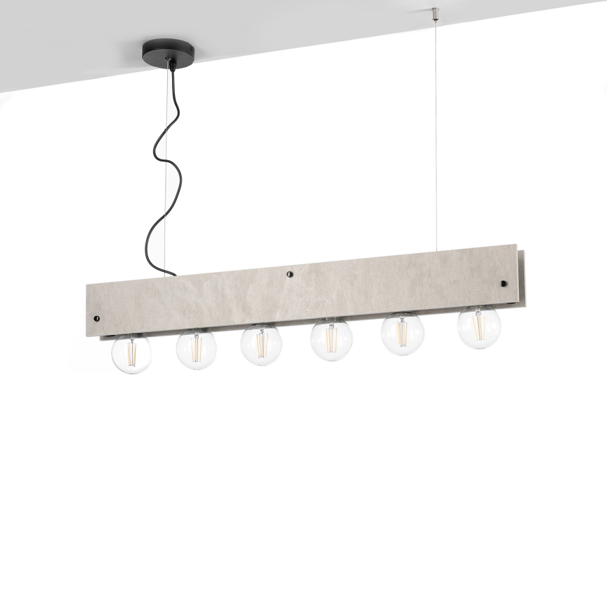ONLI - Chandelier on a string ARGO 6xE27/22W/230V grey