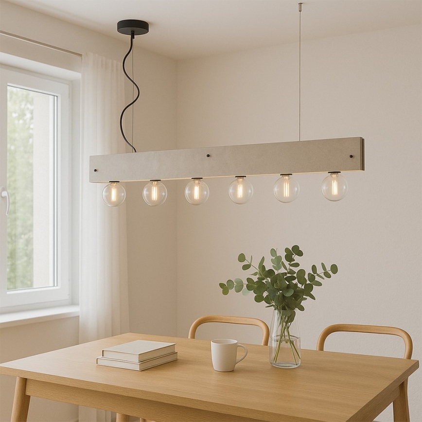 ONLI - Chandelier on a string ARGO 6xE27/22W/230V grey