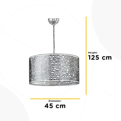 ONLI - Chandelier on a string BRUCE 1xE27/15W/230V d. 45 cm matte chrome