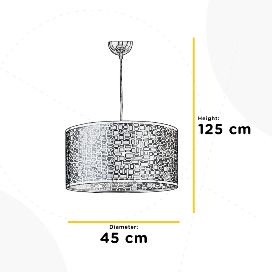 ONLI - Chandelier on a string BRUCE 1xE27/15W/230V d. 45 cm matte chrome