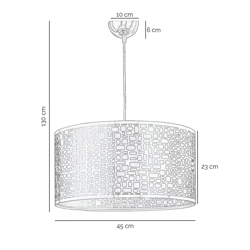 ONLI - Chandelier on a string BRUCE 1xE27/15W/230V d. 45 cm matte chrome
