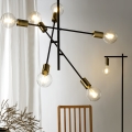 ONLI - Chandelier on a string CROSS 6xE27/22W/230V black/brass