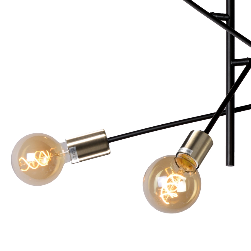 ONLI - Chandelier on a string CROSS 6xE27/22W/230V black/brass