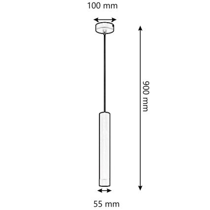 ONLI - Chandelier on a string DORA 1xE27/15W/230V black