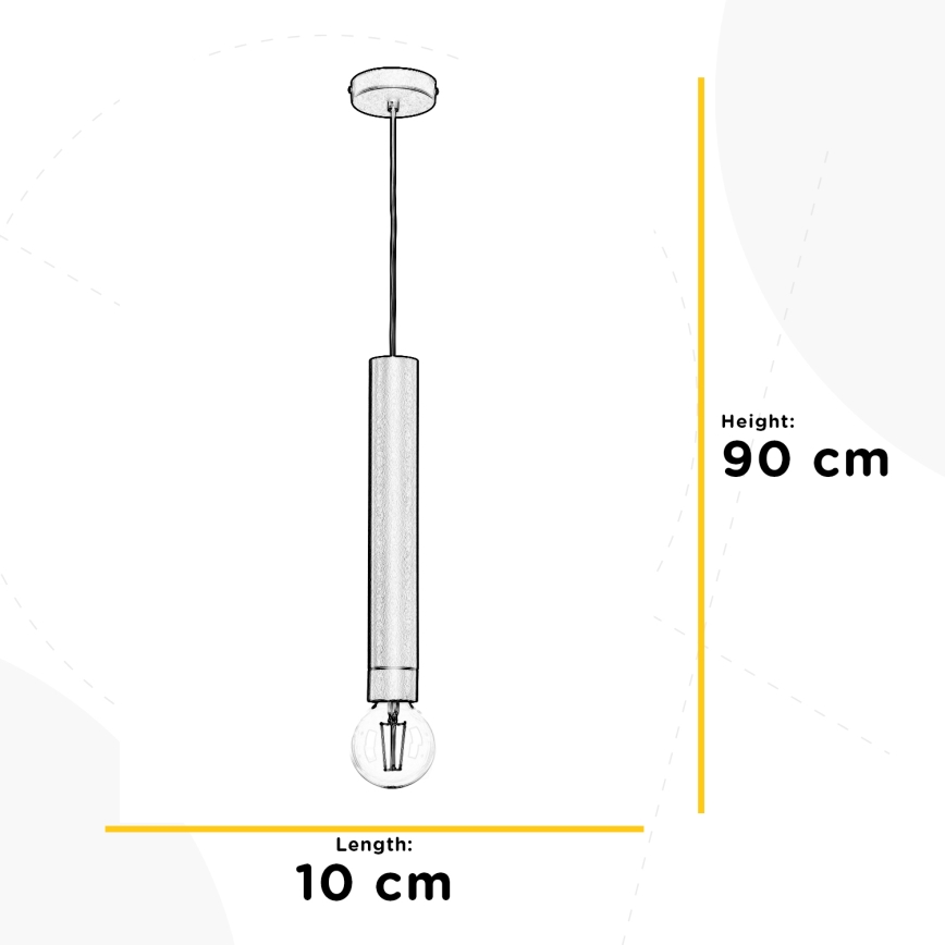 ONLI - Chandelier on a string DORA 1xE27/15W/230V black
