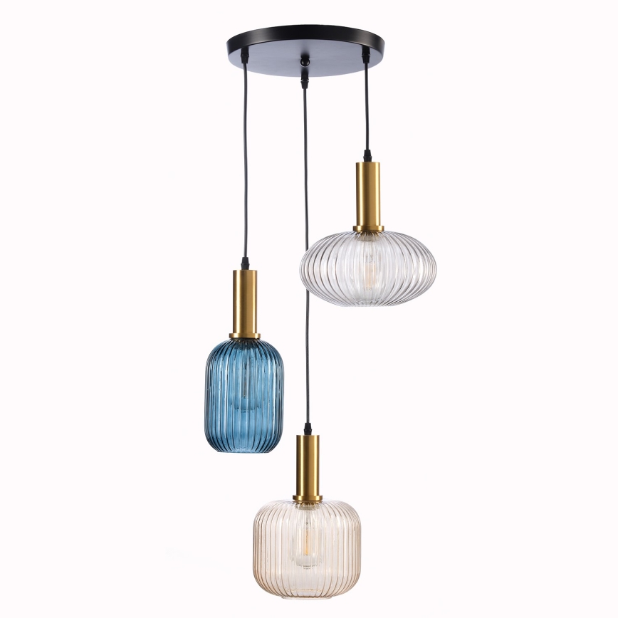 ONLI - Chandelier on a string DOROTY 1xE27/22W/230V blue/gold