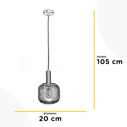 ONLI - Chandelier on a string DOROTY 1xE27/22W/230V d. 20 cm