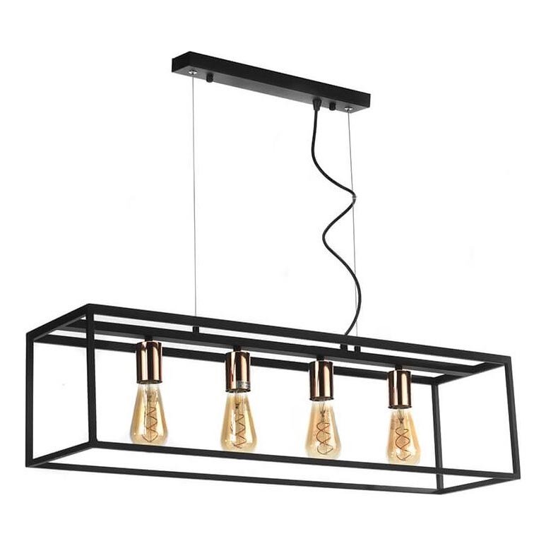 ONLI - Chandelier on a string FLOKI 4xE27/15W/230V black/copper