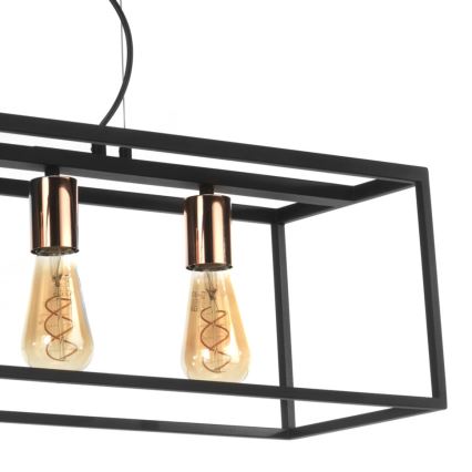 ONLI - Chandelier on a string FLOKI 4xE27/15W/230V black/copper