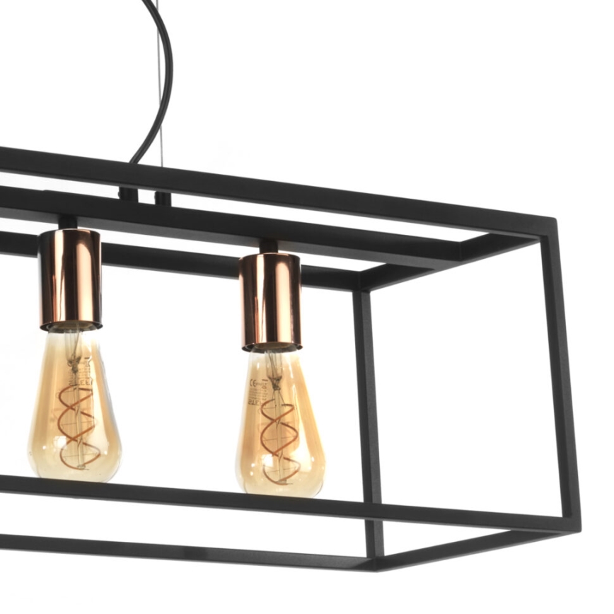 ONLI - Chandelier on a string FLOKI 4xE27/15W/230V black/copper