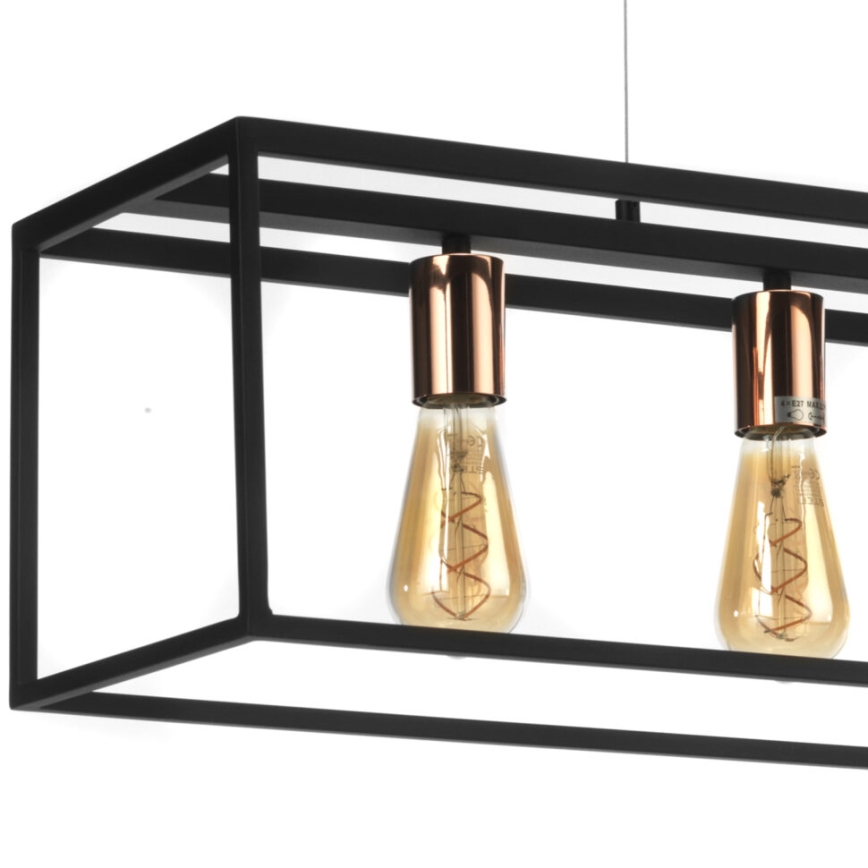 ONLI - Chandelier on a string FLOKI 4xE27/15W/230V black/copper