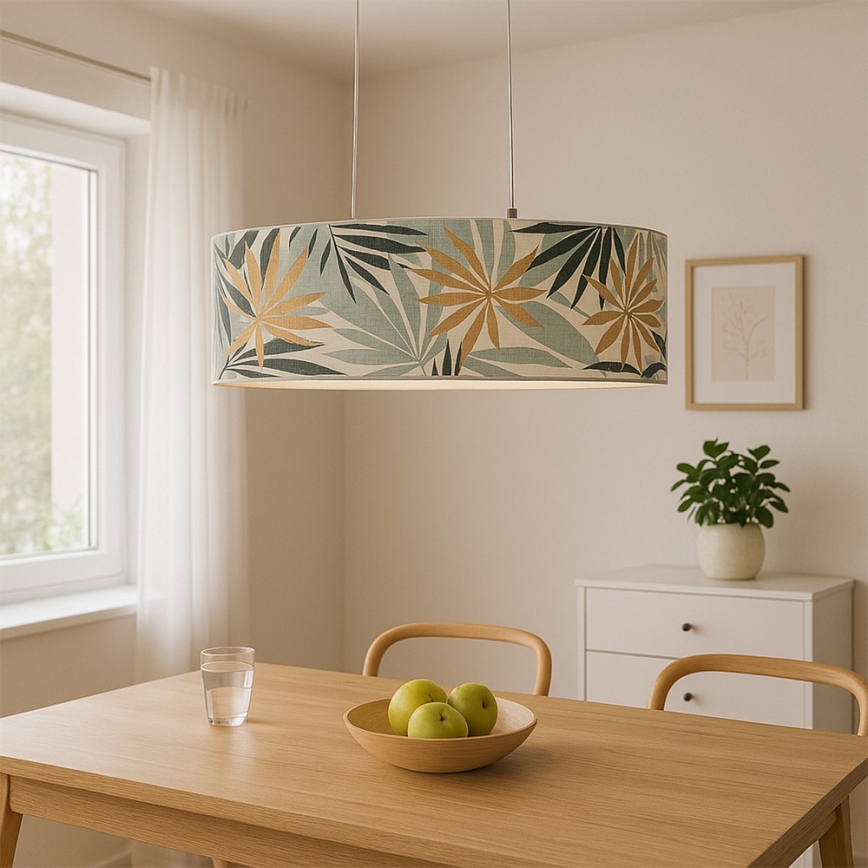 ONLI - Chandelier on a string FLORA 2xE27/22W/230V green/gold