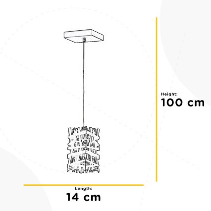 ONLI - Chandelier on a string FORESTA 1xE27/15W/230V black