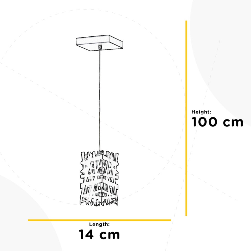 ONLI - Chandelier on a string FORESTA 1xE27/15W/230V black