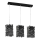 ONLI - Chandelier on a string FORESTA 3xE27/15W/230V black
