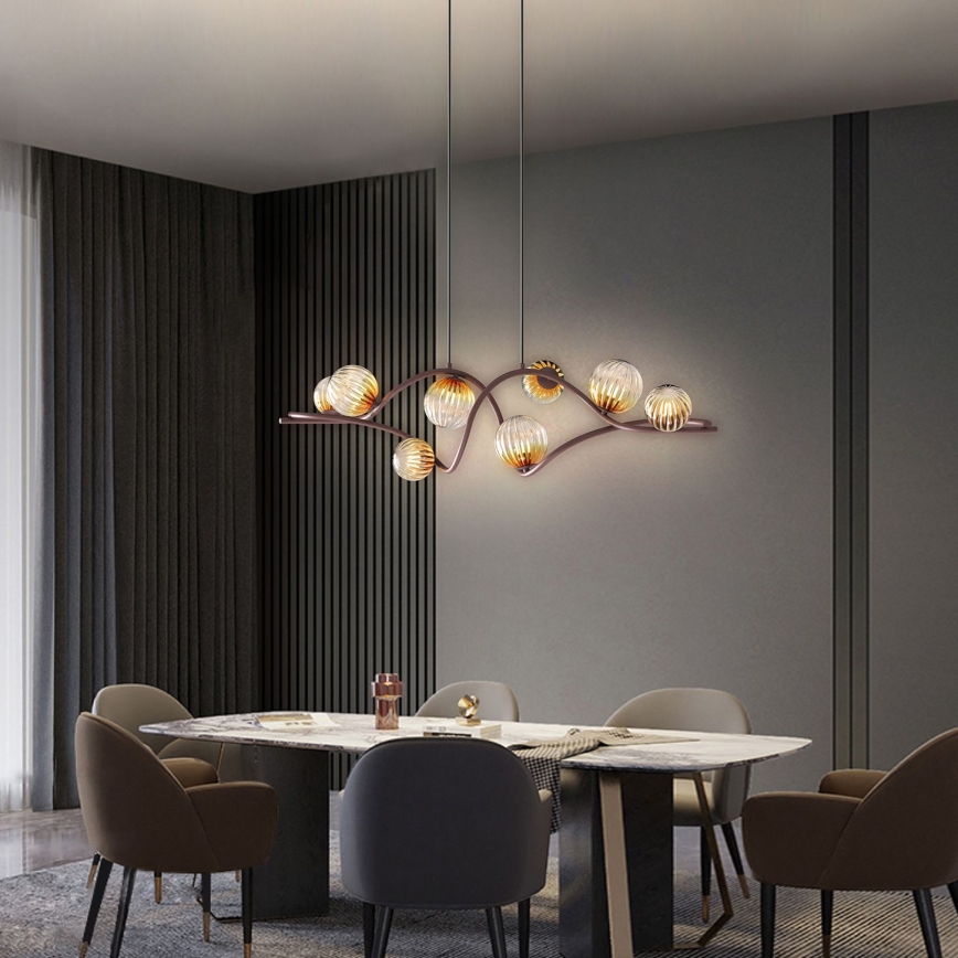 ONLI - Chandelier on a string FRIDA 8xG9/10W/230V copper