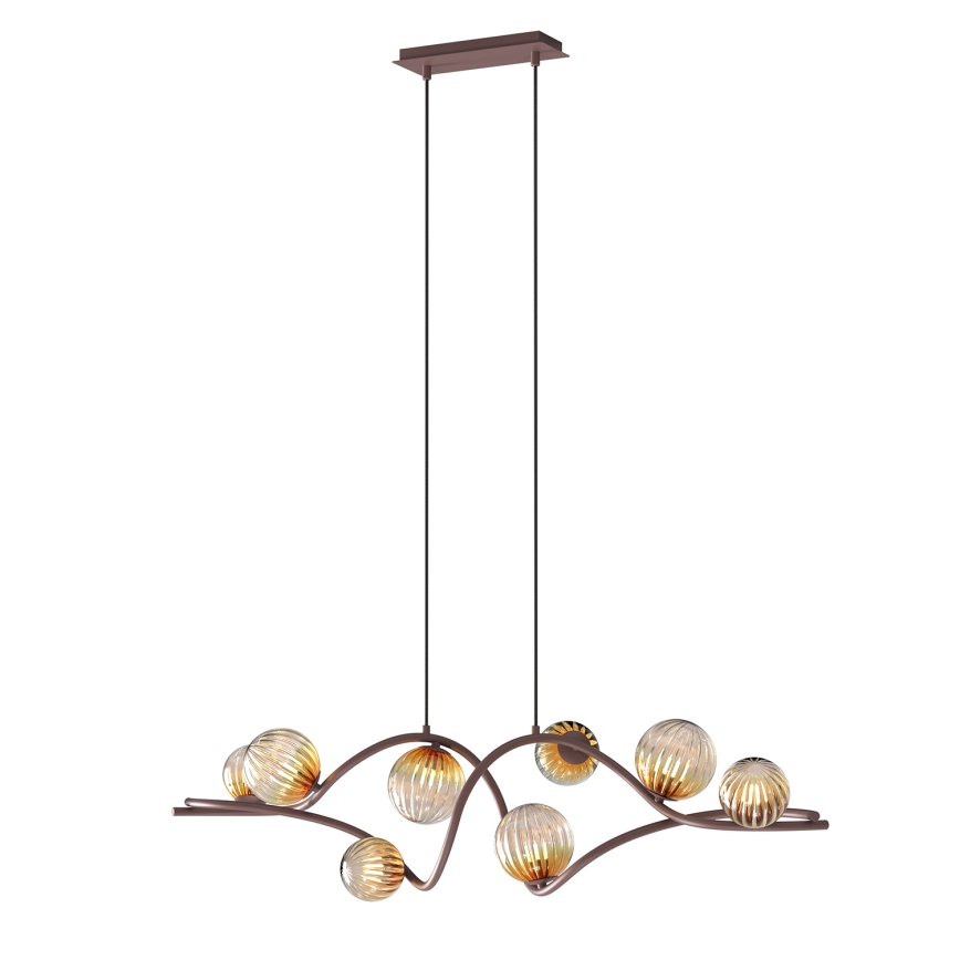 ONLI - Chandelier on a string FRIDA 8xG9/10W/230V copper