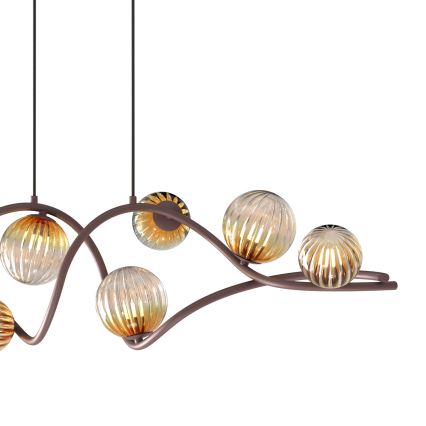 ONLI - Chandelier on a string FRIDA 8xG9/10W/230V copper