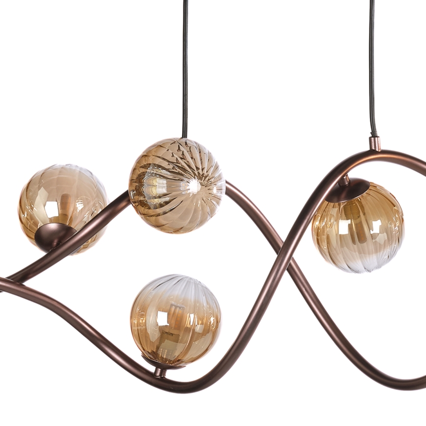ONLI - Chandelier on a string FRIDA 8xG9/10W/230V copper