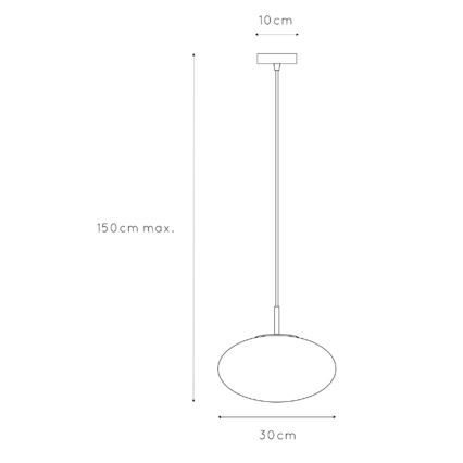 ONLI - Chandelier on a string JANET 1xE27/6W/230V d. 30 cm