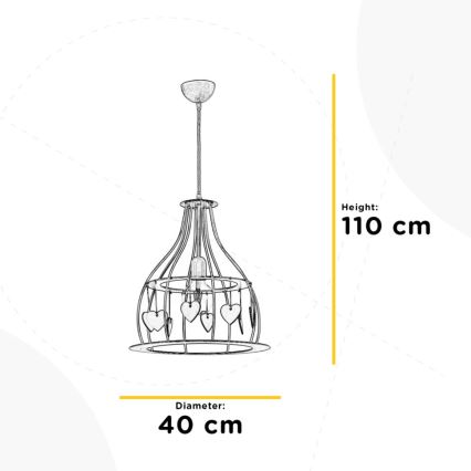 ONLI - Chandelier on a string LEONILDE 1xE27/15W/230V beige