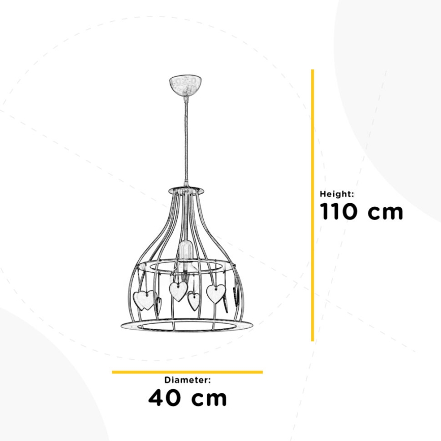 ONLI - Chandelier on a string LEONILDE 1xE27/15W/230V beige