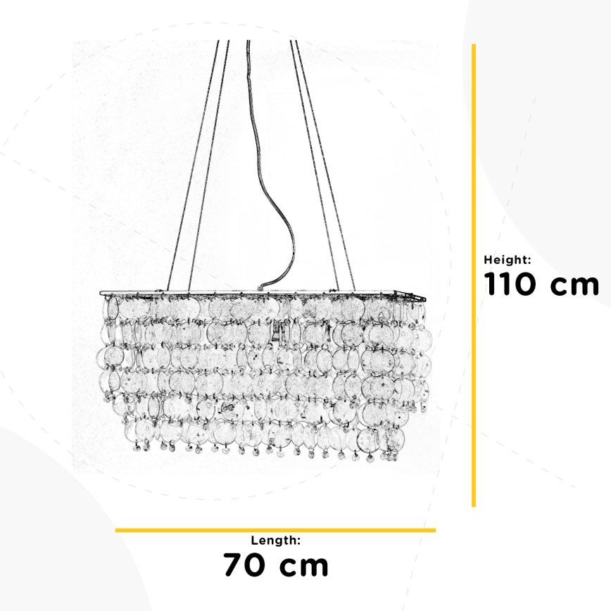 ONLI - Chandelier on a string MAKANI 6xE14/6W/230V