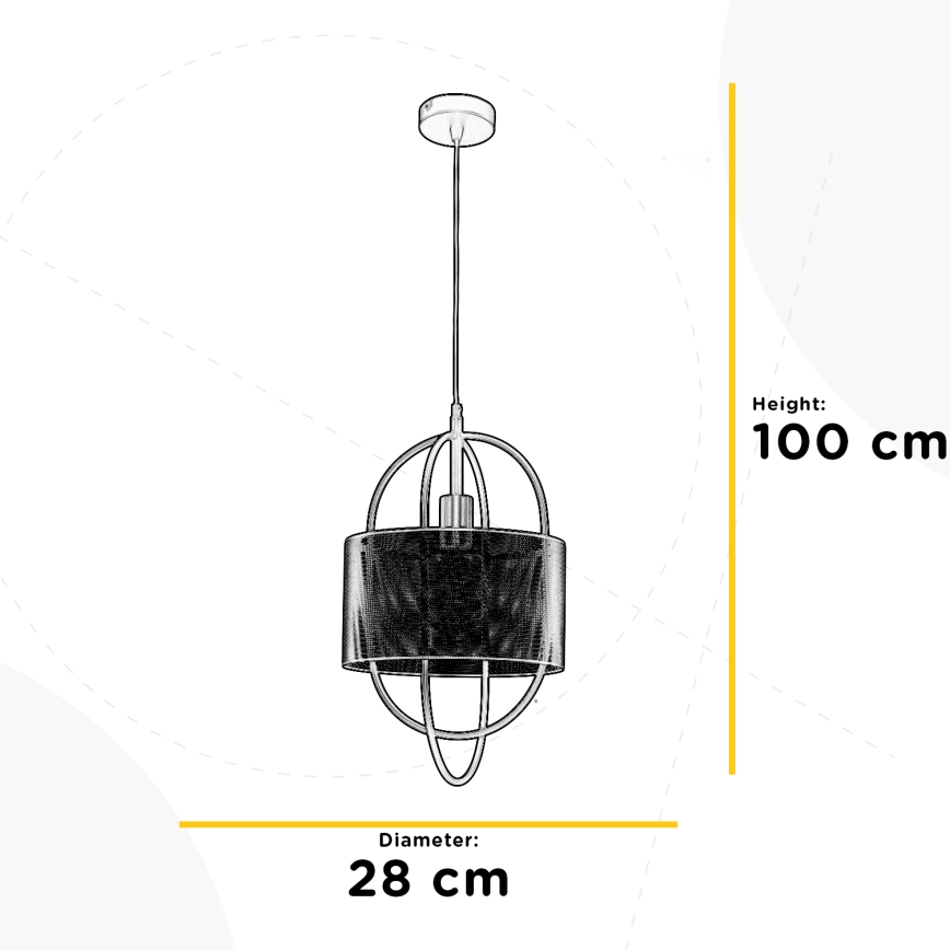 ONLI - Chandelier on a string QUOKKA 1xE27/22W/230V