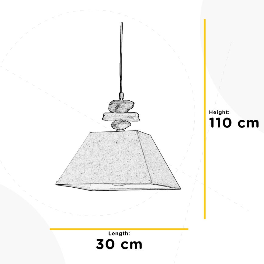 ONLI - Chandelier on a string SEREGON 1xE27/22W/230V