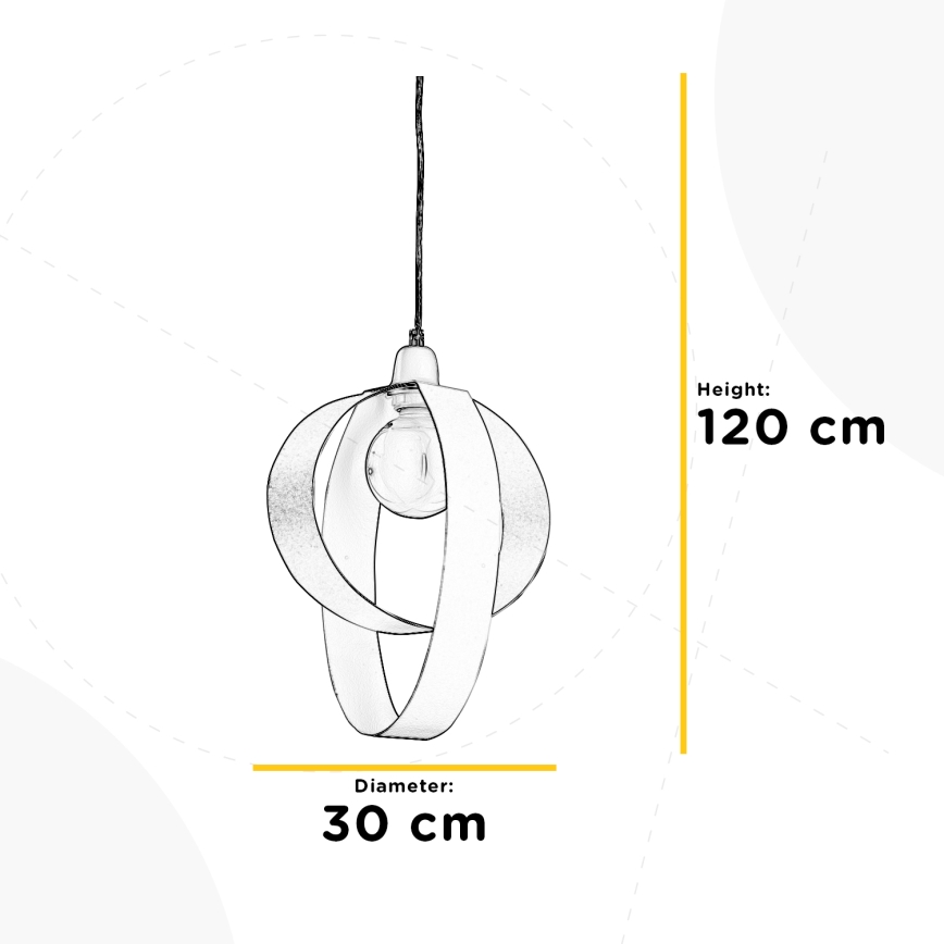ONLI - Chandelier on a string SERENA 1xE27/22W/230V white