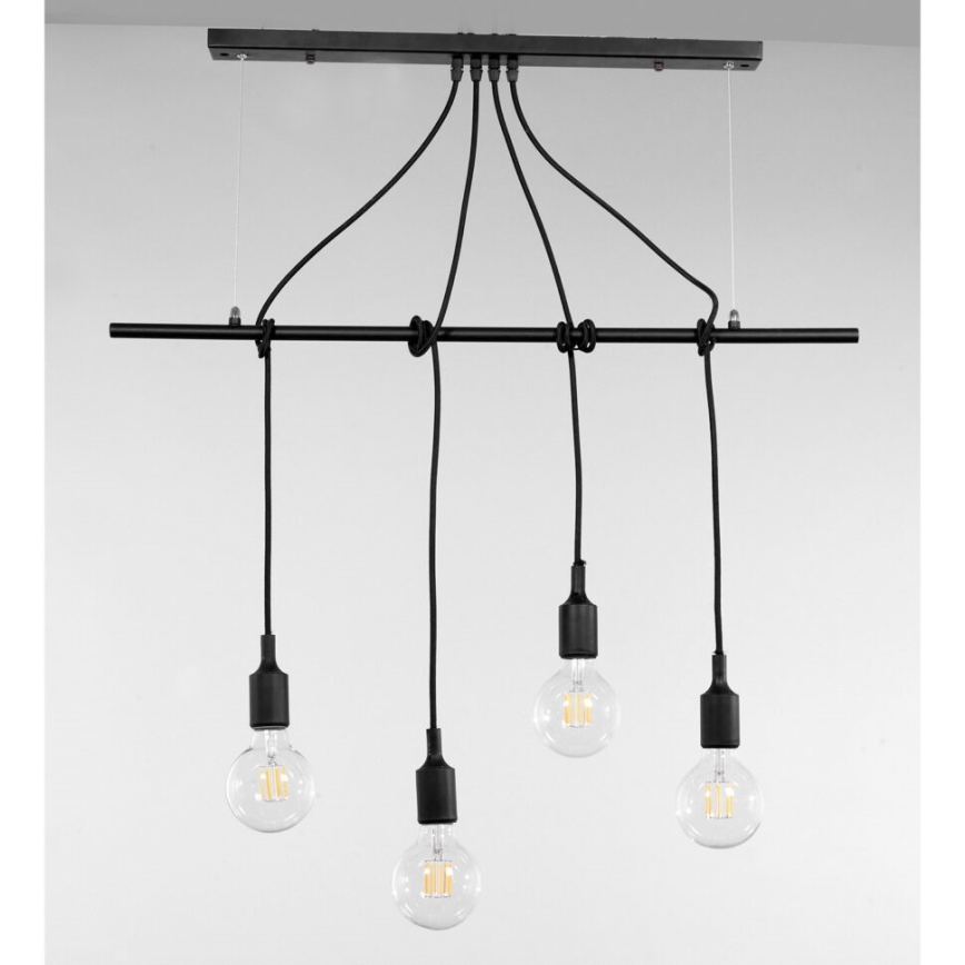 ONLI - Chandelier on a string WIRE 4xE27/15W/230V black